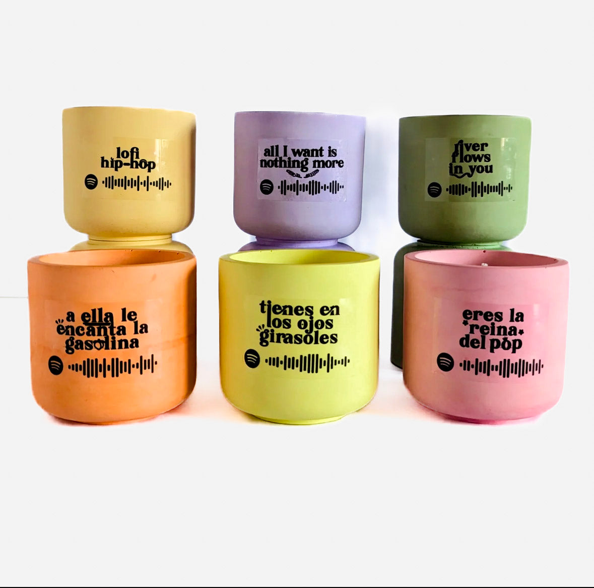 Vela musical de canela y naranja